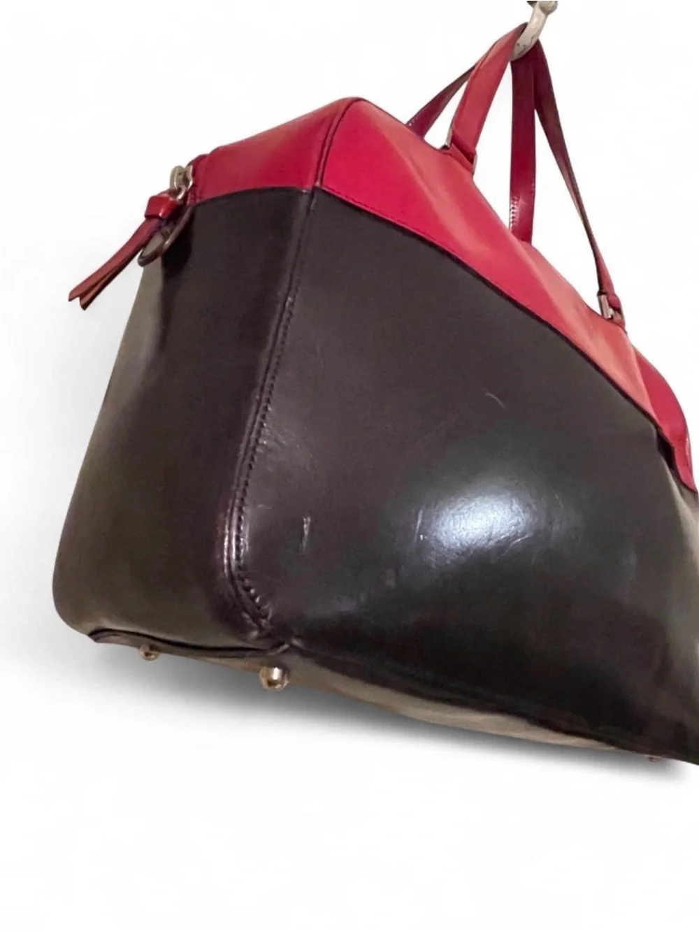 VINTAGE 90s KATE SPADE COLORBLOCK BOWLER BAG Made in Italy❤️🖤